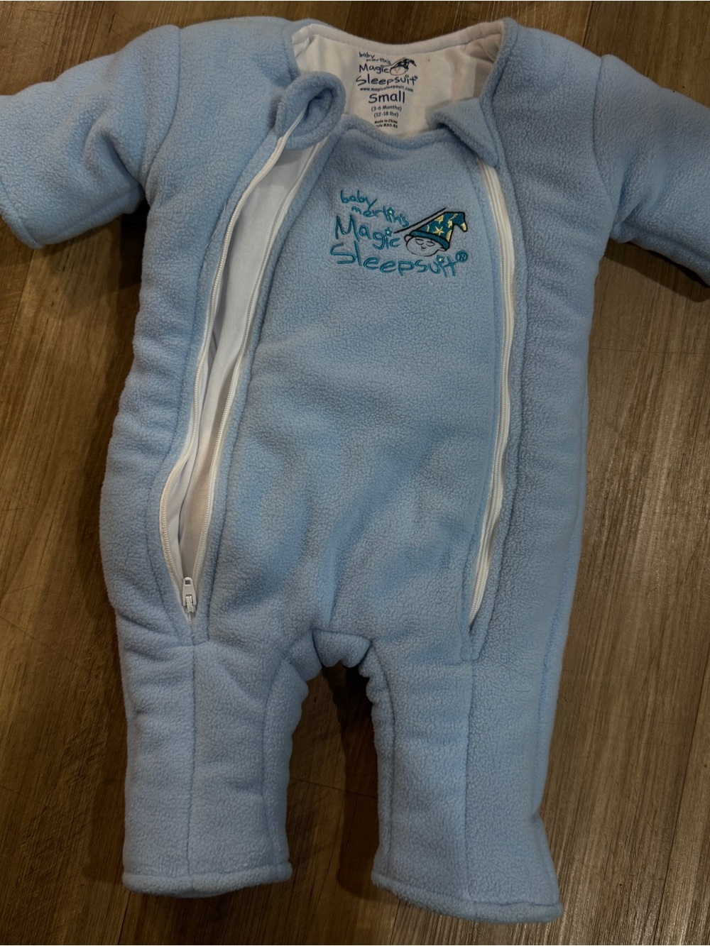 Baby Merlin's Magic Sleepsuit - Small 3-6 Months 12-18lbs Blue Swaddle